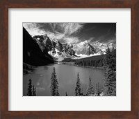 Wenkchemna Peaks reflected in Moraine lake, Banff National Park, Alberta, Canada Fine Art Print