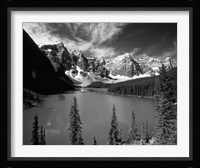 Wenkchemna Peaks reflected in Moraine lake, Banff National Park, Alberta, Canada Framed Print