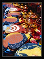 Shopping items in street market, St Martin, Caribbean Fine Art Print