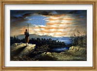 Lone Zouave Sentry Overlooking a Cliff Fine Art Print