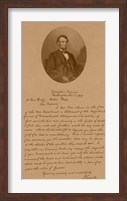 President Abraham Lincoln and His Letter to Mrs Bixby Fine Art Print