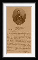 President Abraham Lincoln and His Letter to Mrs Bixby Fine Art Print