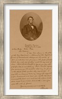 President Abraham Lincoln and His Letter to Mrs Bixby Fine Art Print