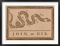 Join or Die Created by Benjamin Franklin Fine Art Print