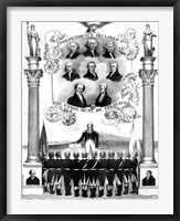 First Eight Presidents of The United States Fine Art Print