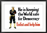 Enlist and Help Him - Navy Sailor Fine Art Print