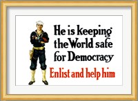 Enlist and Help Him - Navy Sailor Fine Art Print