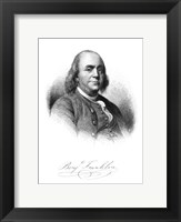 Benjamin Franklin (vintage portrait) Fine Art Print