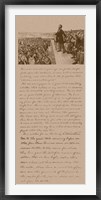President Abraham Lincoln and Gettysburg Address Framed Print