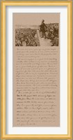 President Abraham Lincoln and Gettysburg Address Fine Art Print