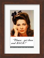 World War II - Please Get There and Back! Fine Art Print
