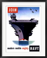 Modern, Moblie, Mighty, Navy Fine Art Print