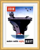 Modern, Moblie, Mighty, Navy Fine Art Print