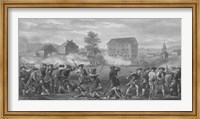American Minutemen Being Fired Upon by British troops Fine Art Print