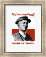 Careless Talk Costs Lives - Man Winking Fine Art Print