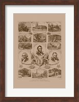 Presidents Grant, Lincoln and Washinton Fine Art Print