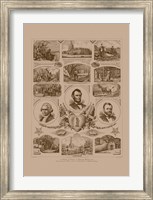 Presidents Grant, Lincoln and Washinton Fine Art Print