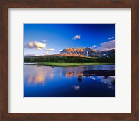 Sofa Mountain Reflects in Beaver Pond, Wateron Lakes National Park, Alberta, Canada Fine Art Print