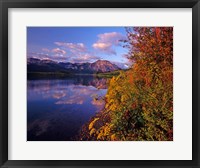 Maskinonge Lake with mountains in the background, Waterton Lakes National Park, Alberta Fine Art Print