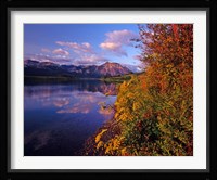 Maskinonge Lake with mountains in the background, Waterton Lakes National Park, Alberta Fine Art Print
