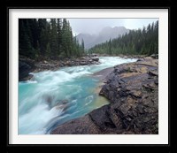 Mistaya River in Banff National Park in Alberta, Canada Framed Print