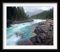Mistaya River in Banff National Park in Alberta, Canada Framed Print