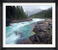 Mistaya River in Banff National Park in Alberta, Canada Framed Print