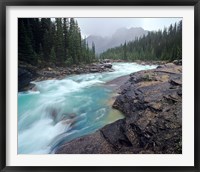 Mistaya River in Banff National Park in Alberta, Canada Framed Print