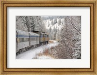 Via Rail Snow Train Between Edmonton & Jasper, Alberta, Canada Fine Art Print