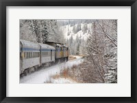 Via Rail Snow Train Between Edmonton & Jasper, Alberta, Canada Fine Art Print