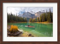 Kayaker on Maligne Lake, Jasper National Park, Alberta, Canada Fine Art Print