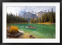 Kayaker on Maligne Lake, Jasper National Park, Alberta, Canada Fine Art Print