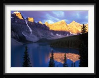 Lake Moraine at First Light, Banff National Park, Alberta, Canada Framed Print