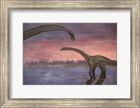 Town Dinosaur Mural, Drumheller, Alberta, Canada Fine Art Print