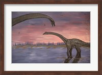 Town Dinosaur Mural, Drumheller, Alberta, Canada Fine Art Print