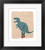 T Rex Balance Framed Print