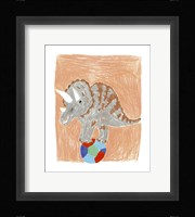Triceratops Balance Framed Print