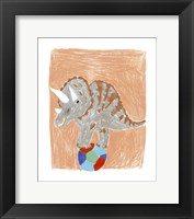 Triceratops Balance Framed Print