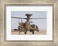 An AH-64D Saraf attack helicopter of the Israeli Air Force Fine Art Print