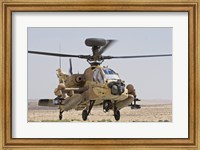 An AH-64D Saraf attack helicopter of the Israeli Air Force Fine Art Print
