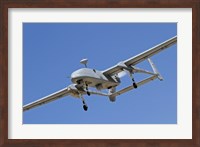 An IAI Heron unmanned aerial vehicle in flight over Israel Fine Art Print