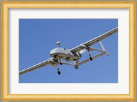 An IAI Heron unmanned aerial vehicle in flight over Israel Fine Art Print