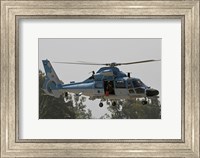An AS-565 Atalef of the Israeli Air Force in a rescue demonstration Fine Art Print