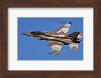 An F-16I Sufa of the Israeli Air Force in flight over Israel Fine Art Print