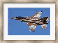 An F-16I Sufa of the Israeli Air Force in flight over Israel Fine Art Print