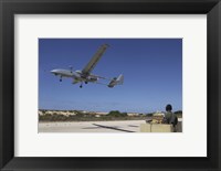 An IAI Heron Unmanned Aerial Vehicle takes off the runway Fine Art Print
