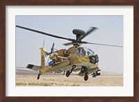 An AH-64D Saraph helicopter of the Israeli Air Force Fine Art Print