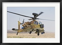 An AH-64D Saraph helicopter of the Israeli Air Force Fine Art Print