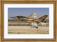 An F-16I Sufa of the Israeli Air Force taking off from Ramon Air Base Fine Art Print