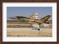 An F-16I Sufa of the Israeli Air Force taking off from Ramon Air Base Fine Art Print